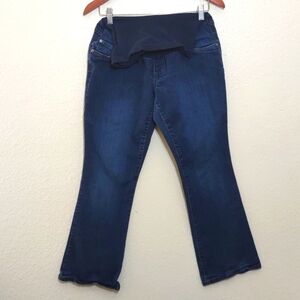 SLIGHTLY USED INDIGO BLUE MATERNITY JEANS SIZE PL BLUE